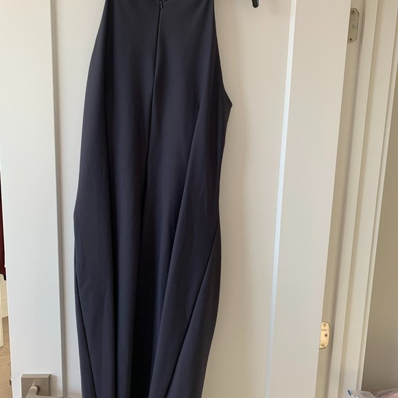 Grey Jeweled Neck Dress Size 14 - Picture 4 of 6